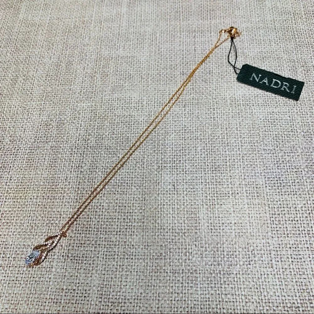Nadri Rose Gold Crystal Necklace